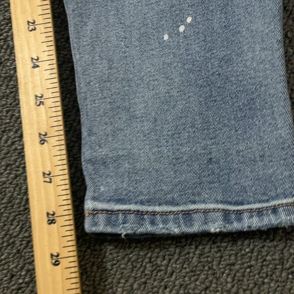 Kancan Jeans Womens Size 5/26 Distressed Denim Blue Paint Splatter 5 26 - Picture 8 of 10